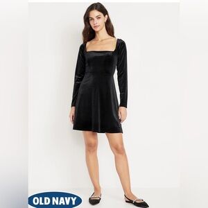 Old Navy Fit & Flare Velvet Mini Dress